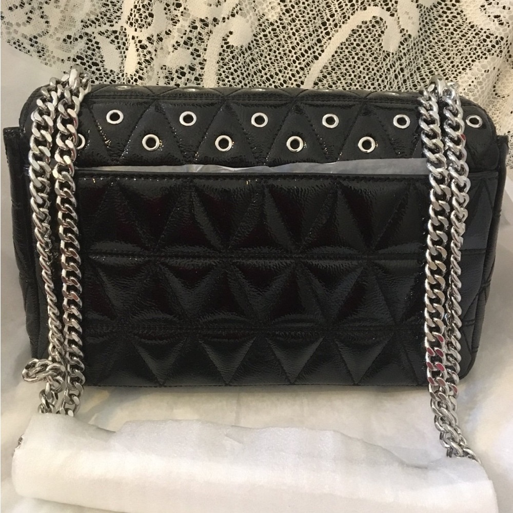 MICHAEL Michael Kors Retail Store Black Studded Crossbody Bag - Picture 7 of 12